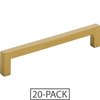 Elements By Hardware Resources of the 128 mm Center-to-Center Satin Bronze Square Stanton Cabinet Bar Pull 20PK 625-128SBZ-20